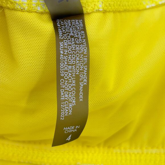 Torrid Swim Dress Size 4X Yellow Pineapple Print Lined Full Coverage Wire Free - Picture 13 of 13